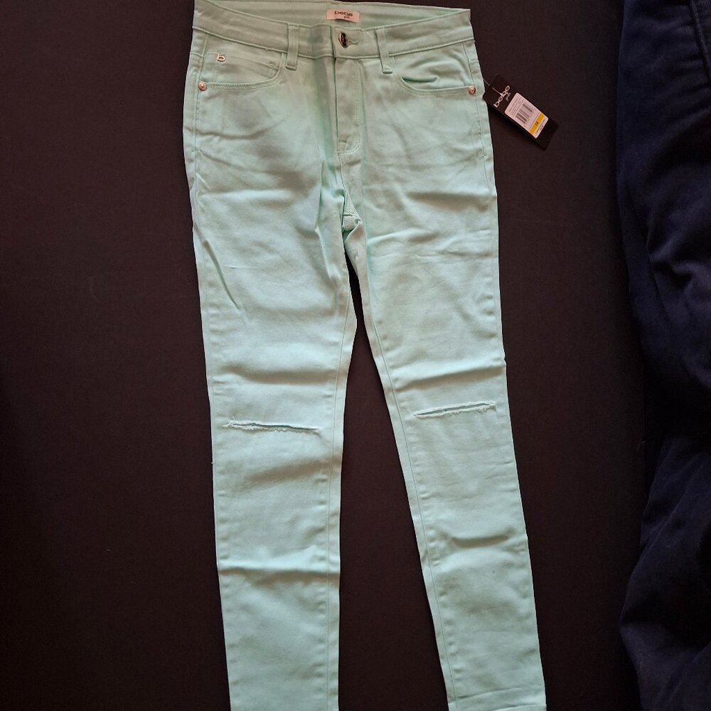 NEW Bebe girls jeans light blue - size 14